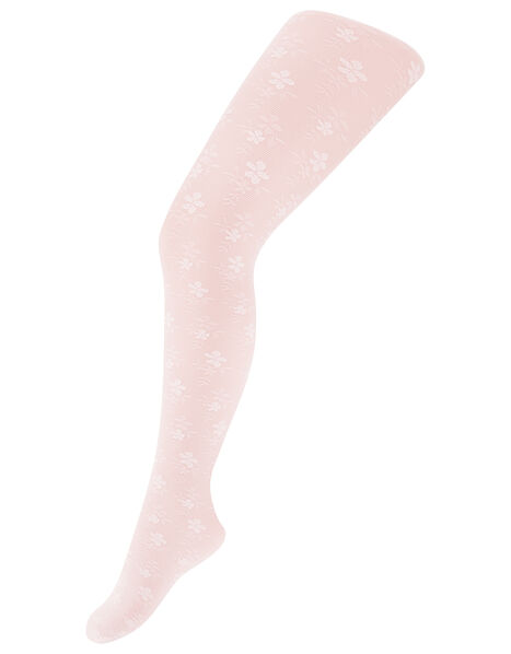 Lacey Flower Baroque Tights Pink, Pink (PINK), large