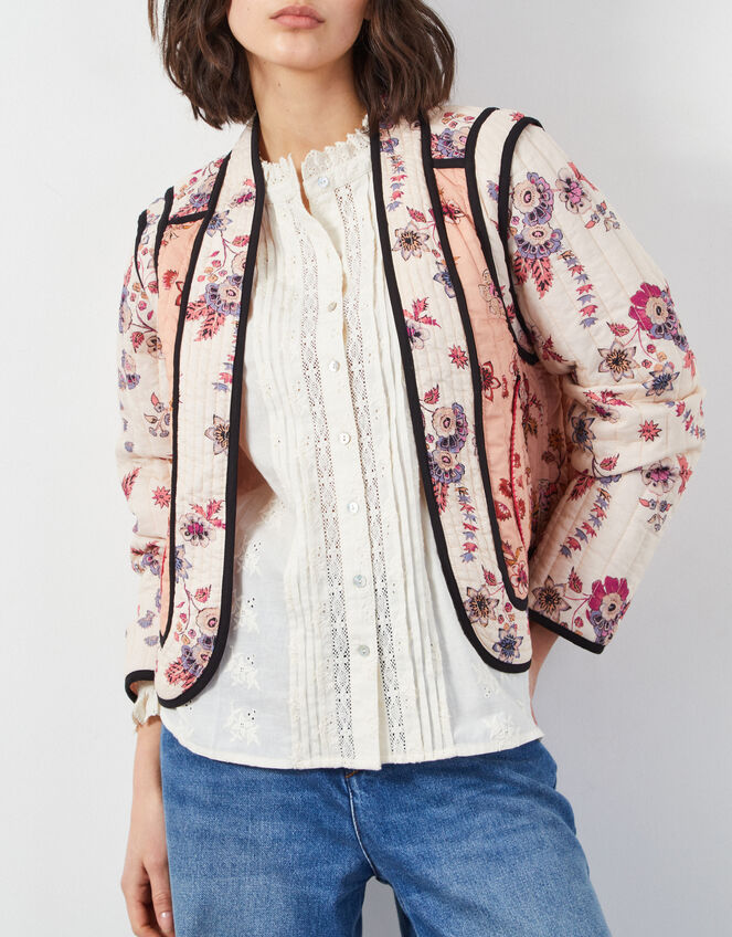 East Madison Floral Quilted Jacket, Multi (MULTI), large