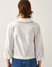 Mika Wrap Blouse, Ivory (IVORY), large