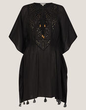 Jada Embellished Mini Kaftan, Black (BLACK), large