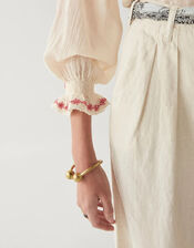 Maison Hotel Tie Neck Blouse, Ivory (IVORY), large