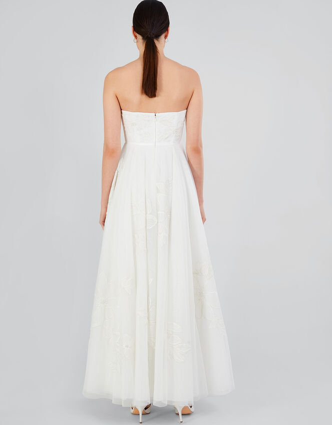 Donna Embroidered Bandeau Maxi Wedding Dress, Ivory (IVORY), large