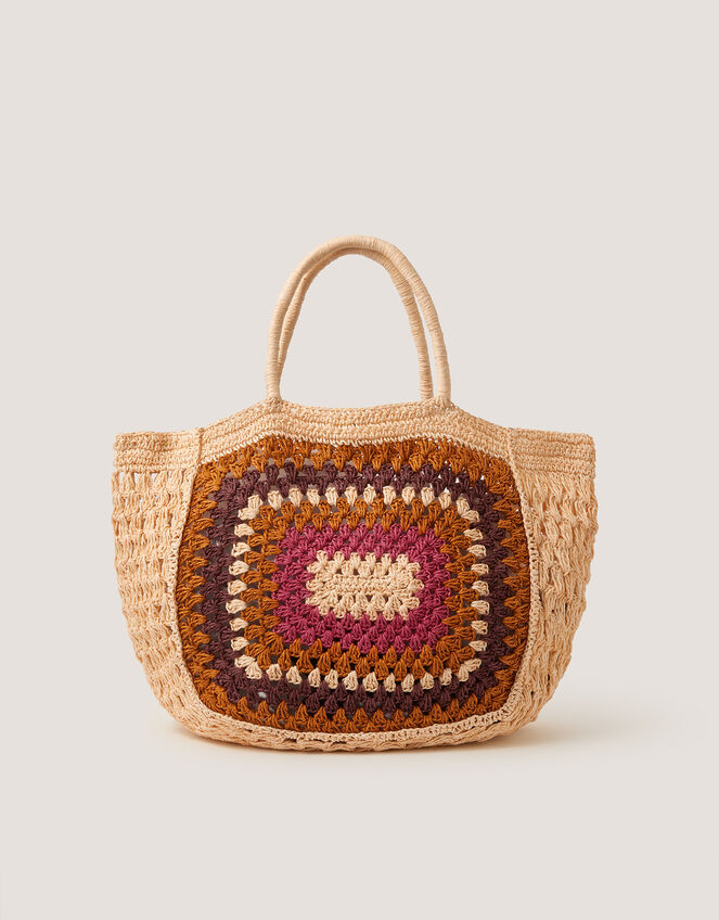 Cate Crochet Beach Bag, , large