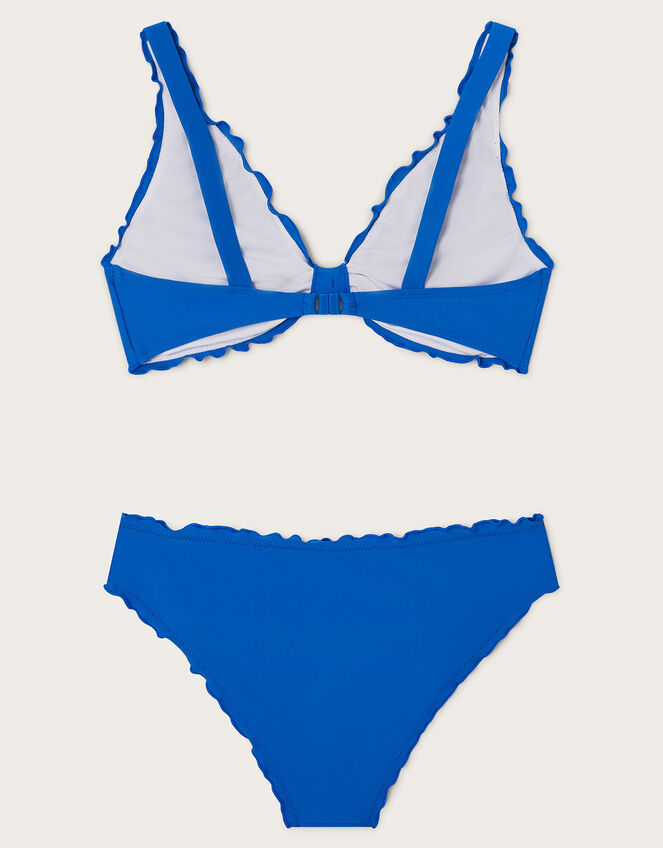 Frill Bikini Set, Blue (BLUE), large