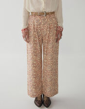 Maison Hotel Wide-Leg Trousers, Cream (CREAM), large