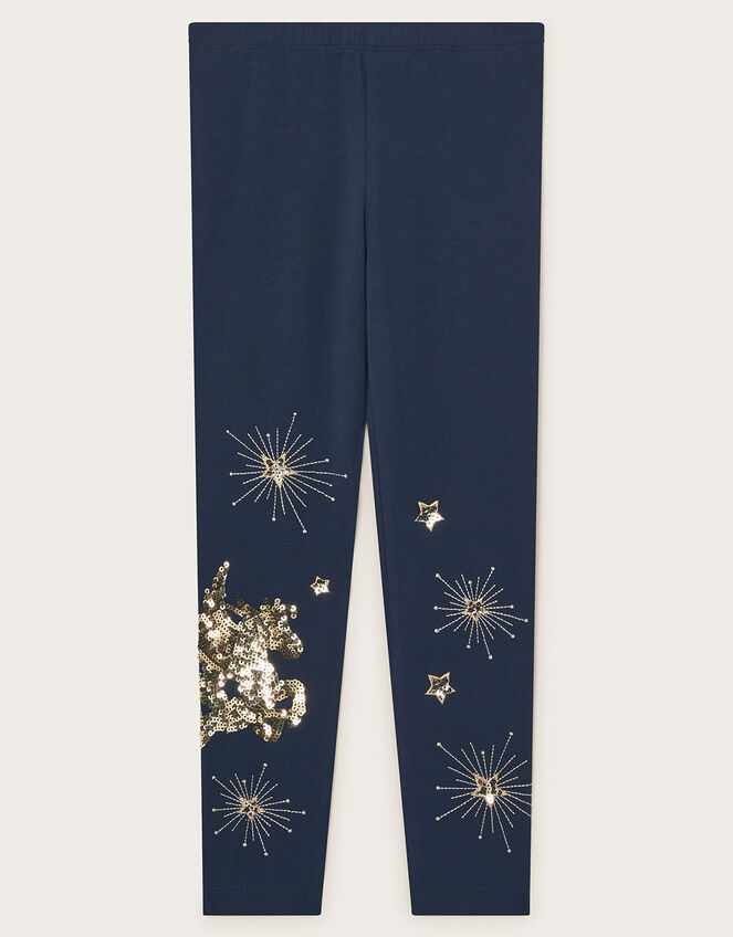 Unicorn Celestial Leggings, Blue (NAVY), large
