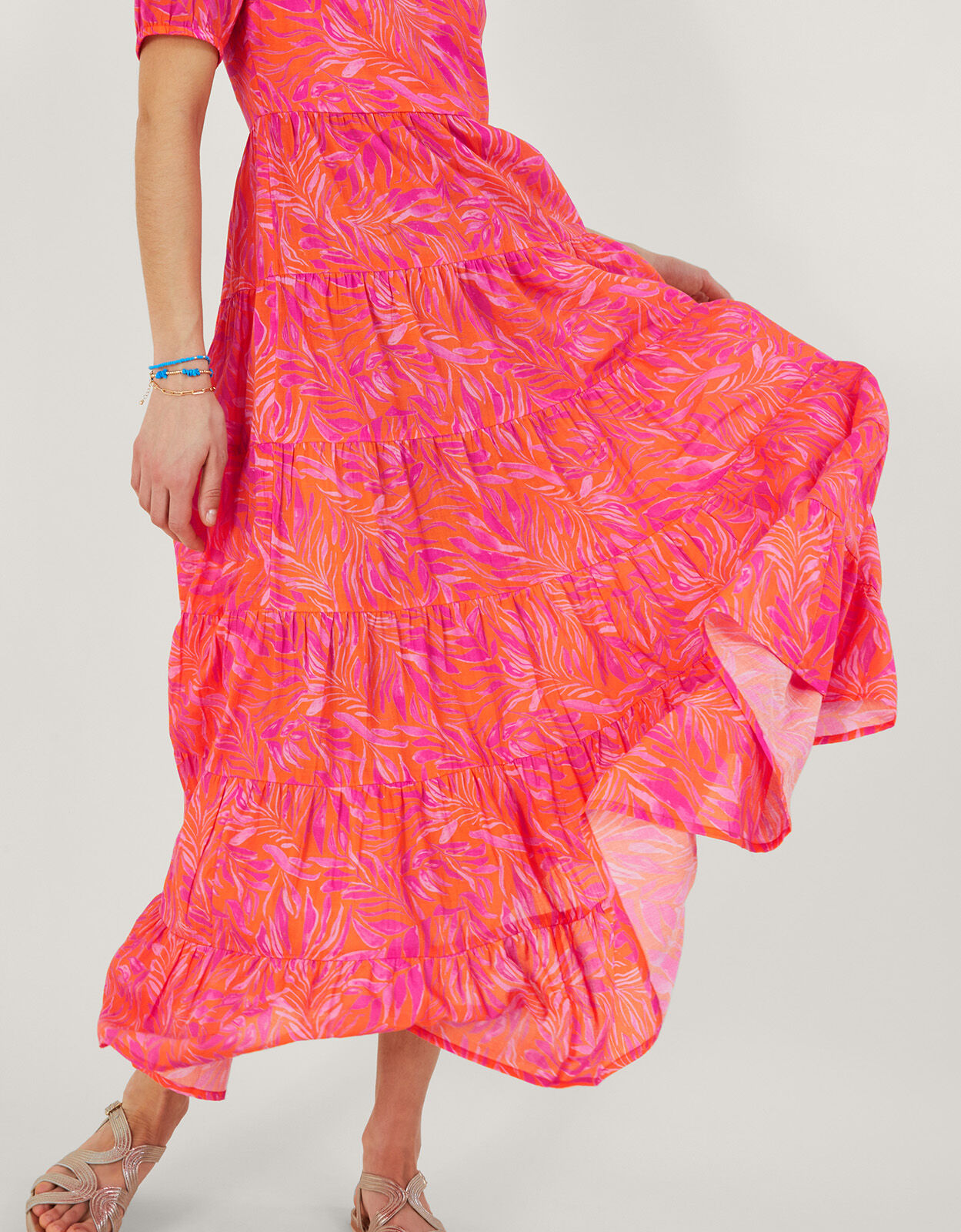 Monsoon orange maxi dress discount