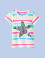 Hatley Stripe Star T-Shirt, White (WHITE), large