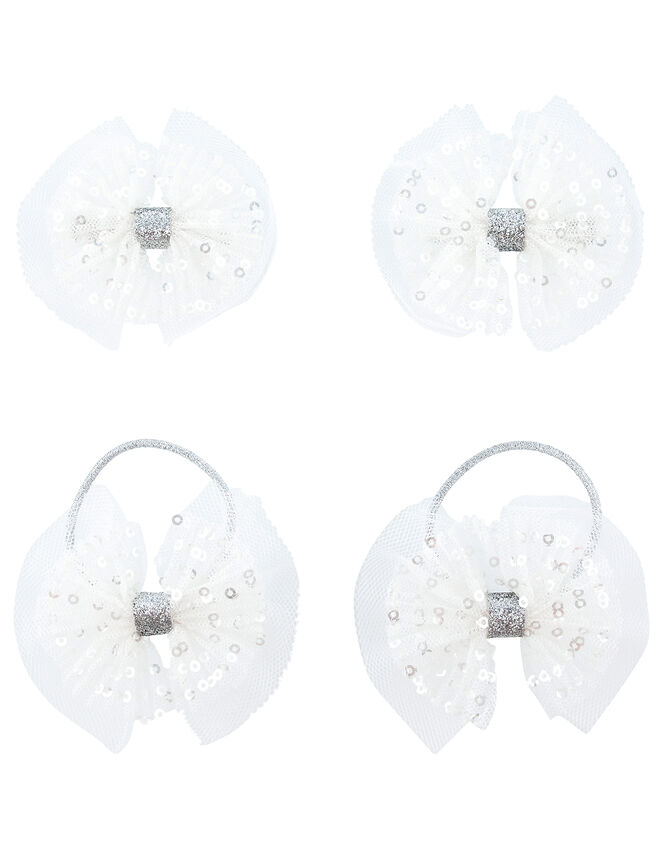 Sequin Ruffle Bow Hair Accessory Set, , large