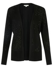 Hotfix Gem Cardigan with Sustainable Viscose, Black (BLACK), large