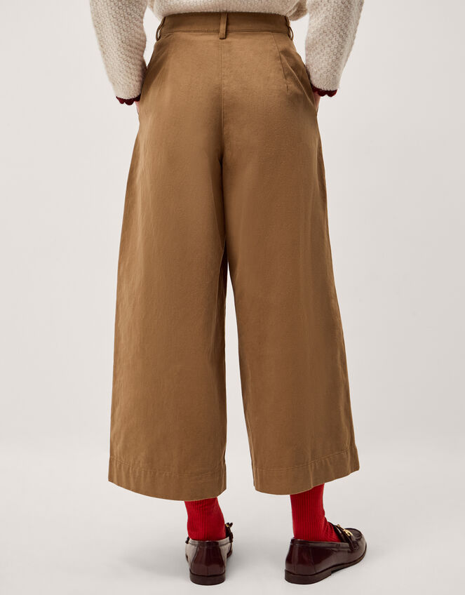Luna Cropped Wide Leg Trousers Camel