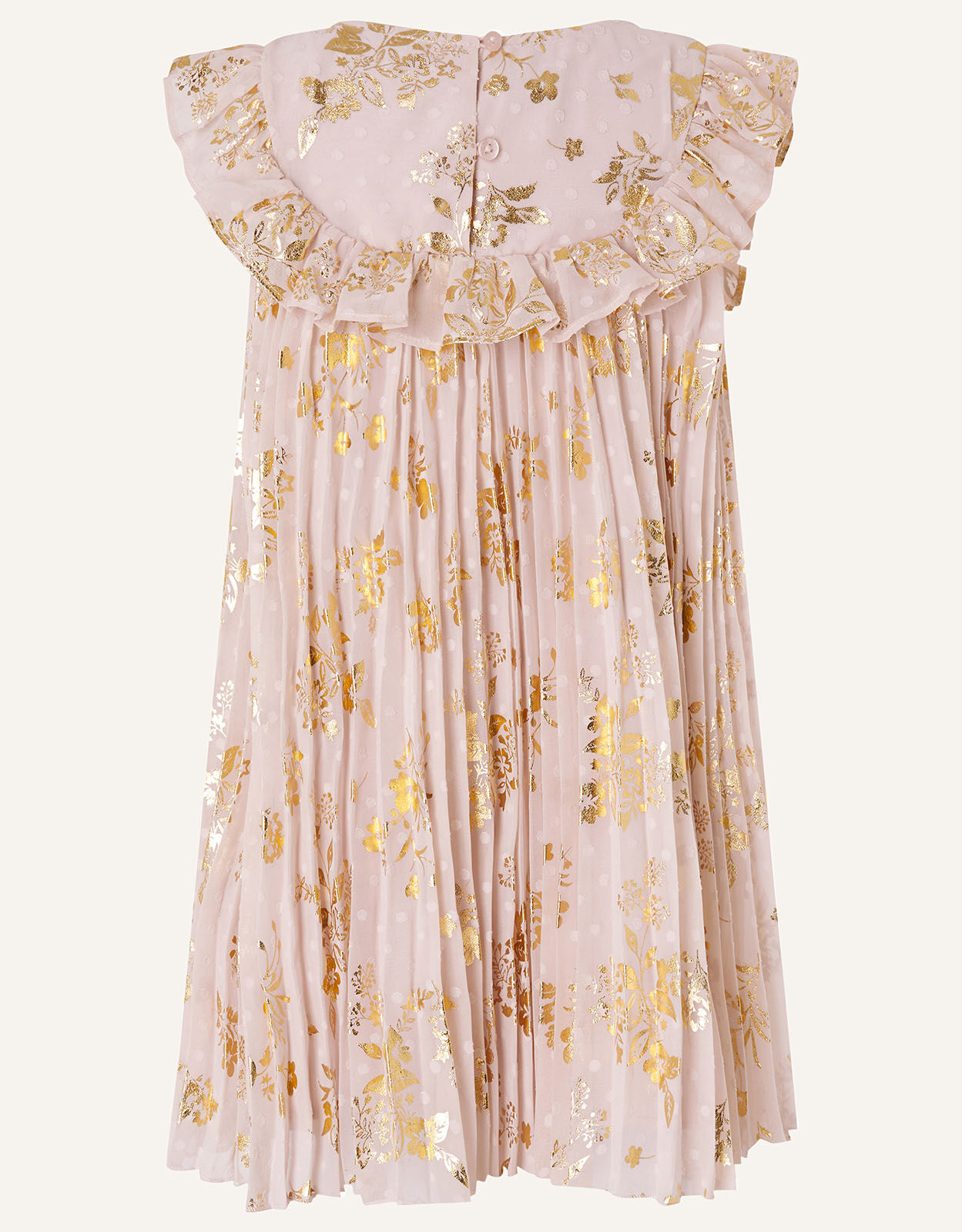 Baby Sundance Pleated Chiffon Dress Pink