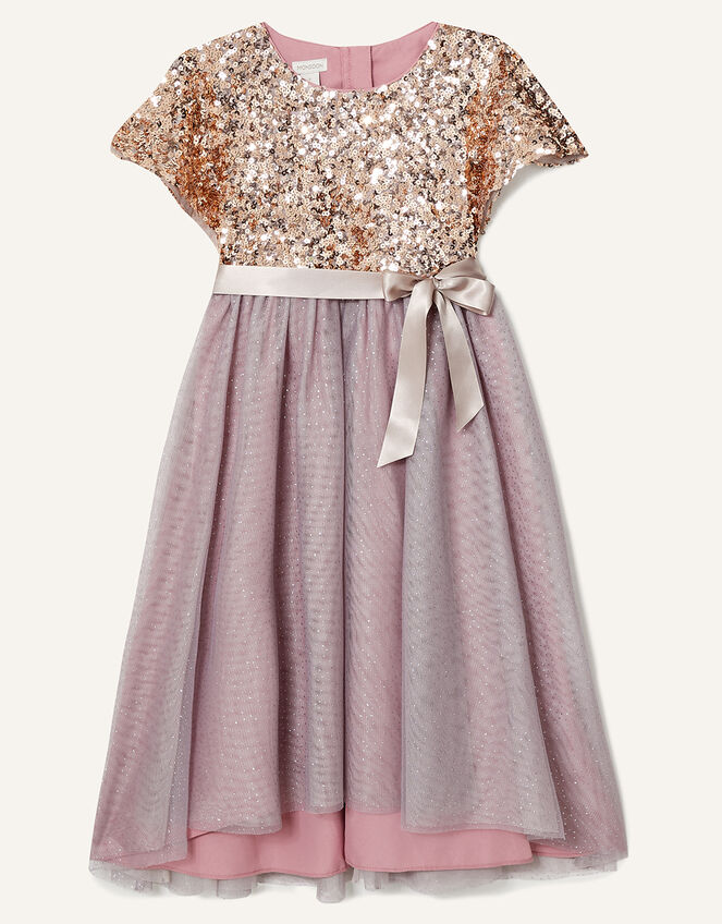 Truth Cape Sleeve Dress , Pink (DUSKY PINK), large