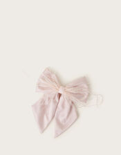 Fluffy Satin Hair Bow, , large