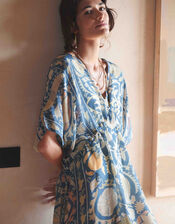 One Hundred Stars Susani Print Kaftan Dress, , large