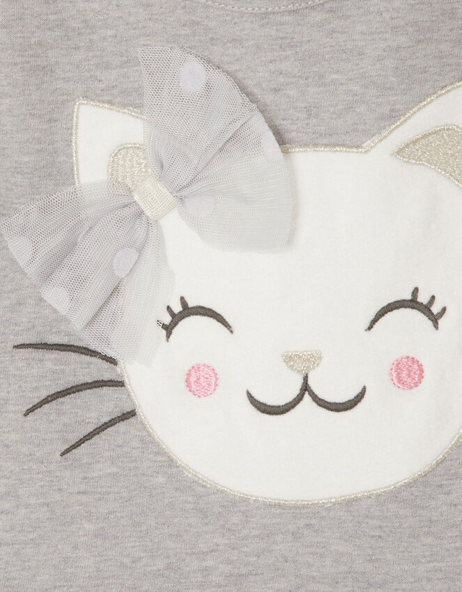 Baby Cat Sweat Disco Dress, Grey (GREY), large