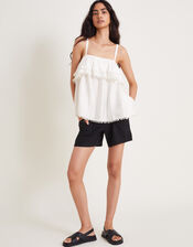 Aesha Frill Cami Top, White (WHITE), large