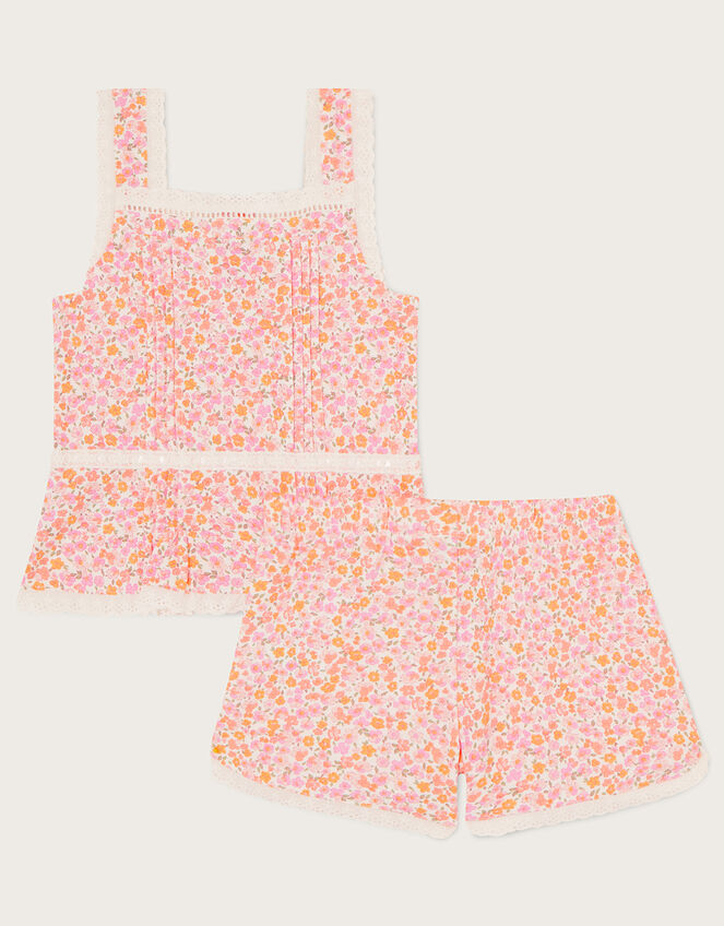 Ditsy Jersey Pyjama Set, Pink (PINK), large