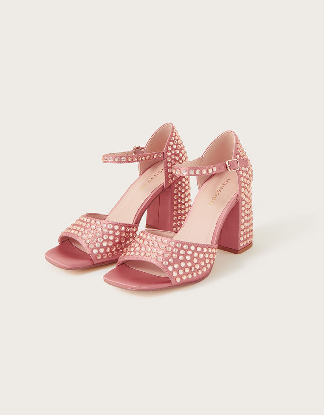 Gem-Embellished Heels, Pink (BLUSH), large