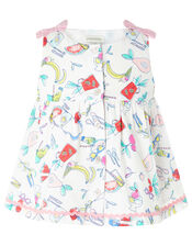 Baby Fleur Tunic and Shorts Set in Pure Cotton, Ivory (IVORY), large