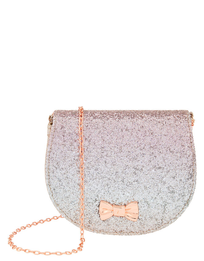 Zoe Ombre Glitter Flower Bag, , large