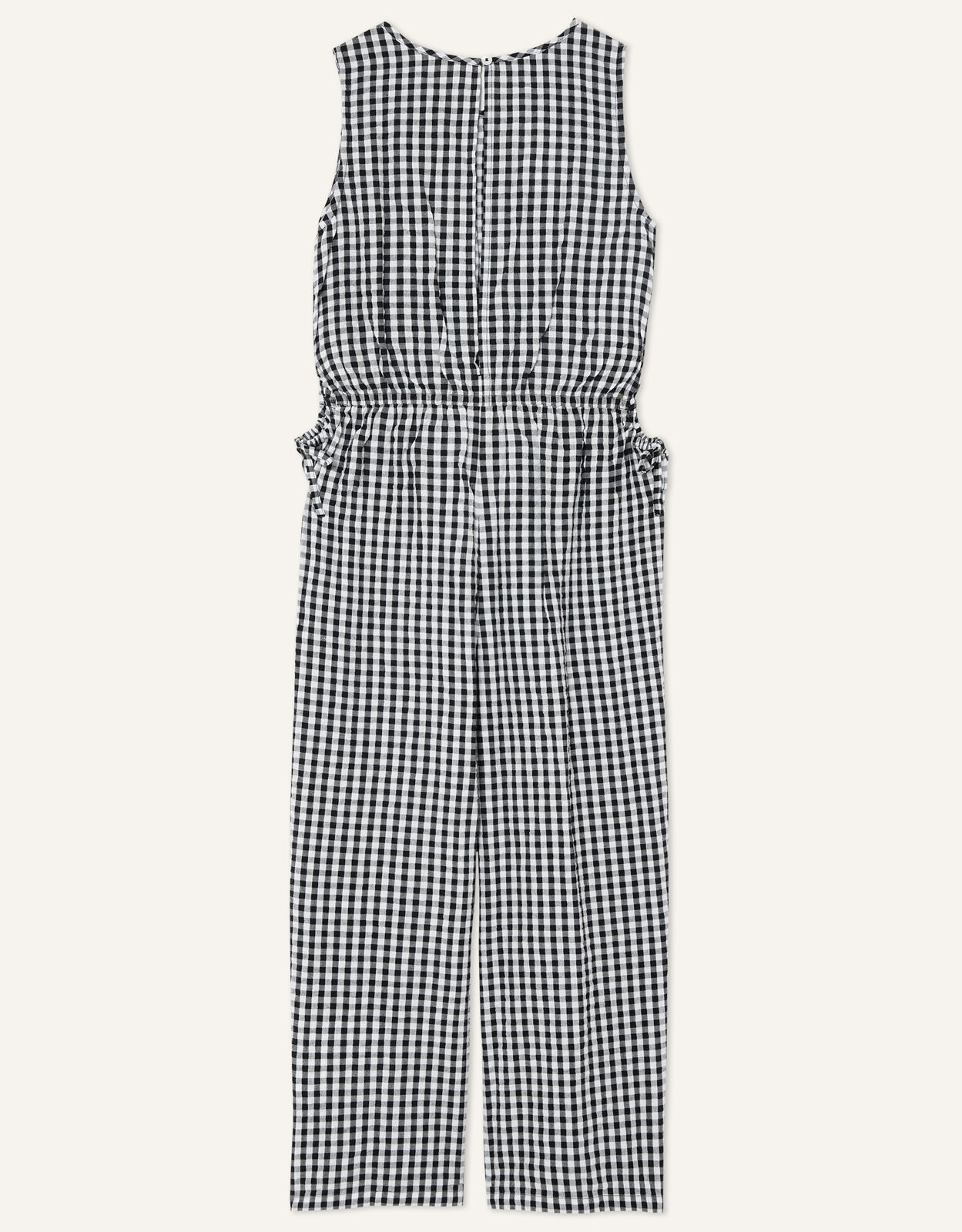 Gingham Jumpsuit Black