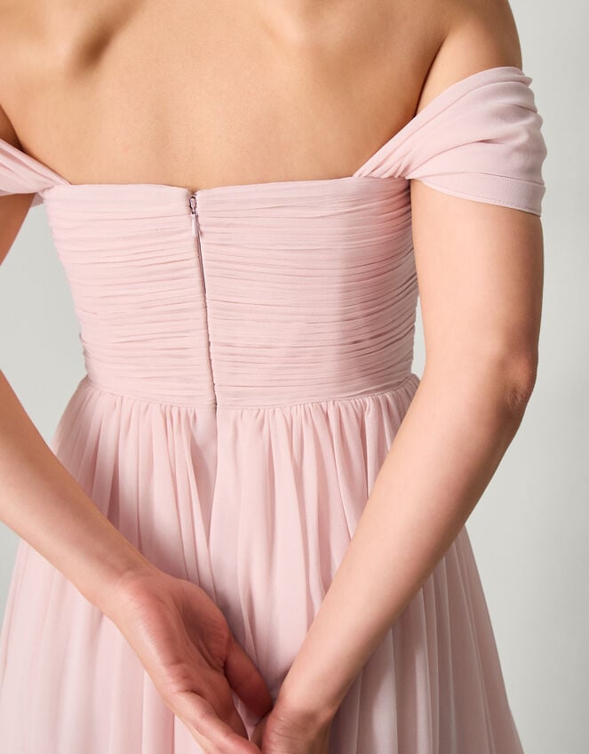 Evelyn Bardot Bridesmaid Dress, Pink (BLUSH), large