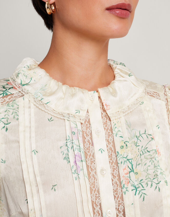 Dianna Satin Blouse , Ivory (IVORY), large