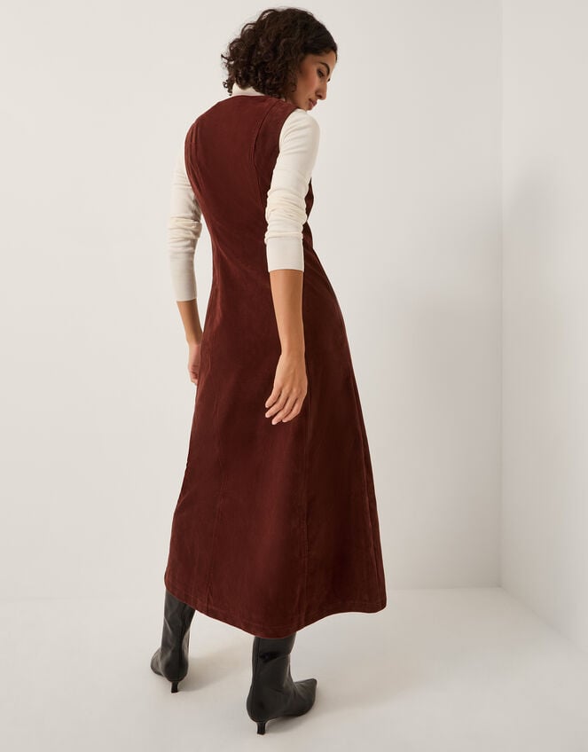 Rubi Sleeveless Scallop Midi Dress, Red (BURGUNDY), large