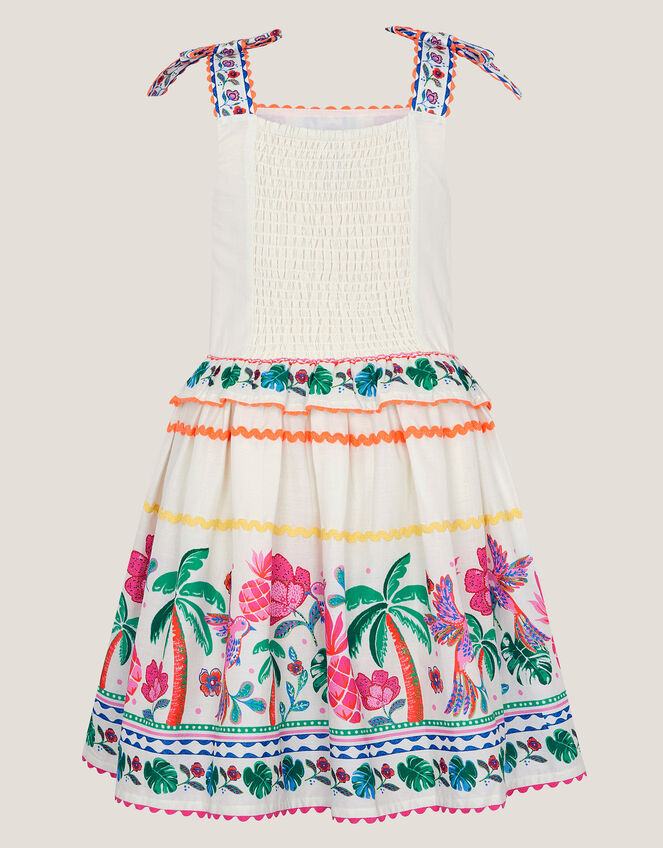 Tropical Print Sundress, Ivory (IVORY), large