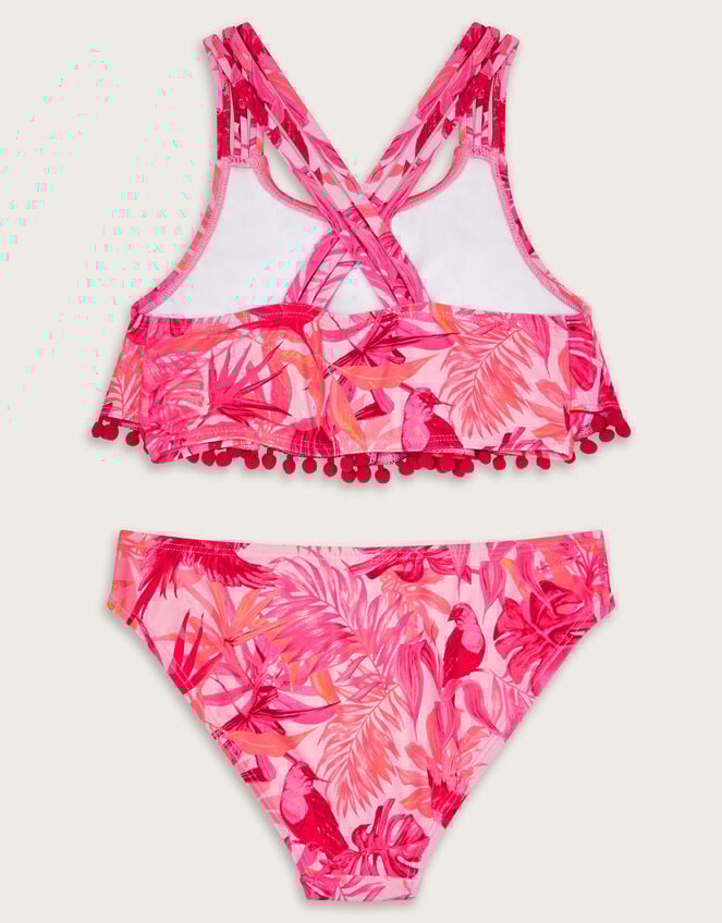 Birds Of Paradise Frill Bikini Set, Pink (PINK), large
