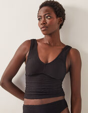 Alicia Rib Tankini Top, Black (BLACK), large