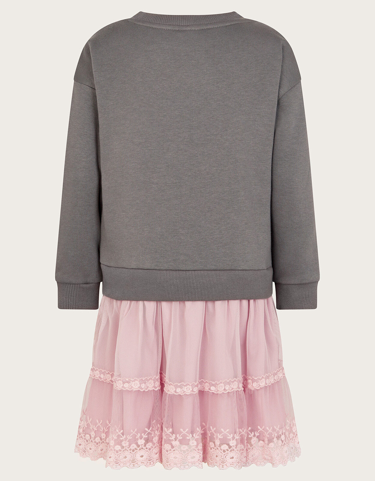 2-in-1 Swan Jumper Dress Grey