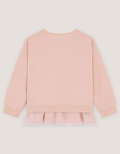 Mon Cheri Peplum Sweatshirt, Pink (PINK), large