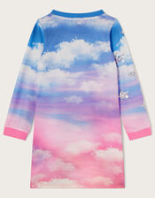 Unicorn Cloud Sweater Dress, Pink (PINK), large