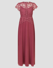 Monica Lace Maxi Dress, DARK PINK, large