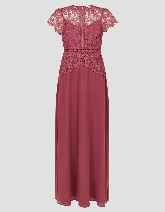 Monica Lace Maxi Dress, DARK PINK, large