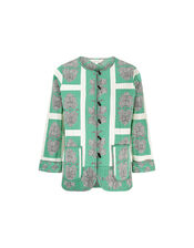East Ula Print Quilted Jacket, Green (GREEN), large