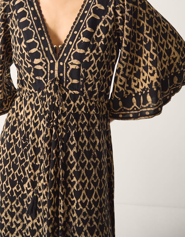 Arti Print Midi Kaftan, Black (BLACK), large