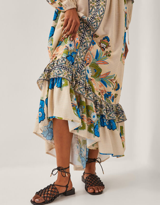 Kara Floral Maxi Dress, Ivory (IVORY), large