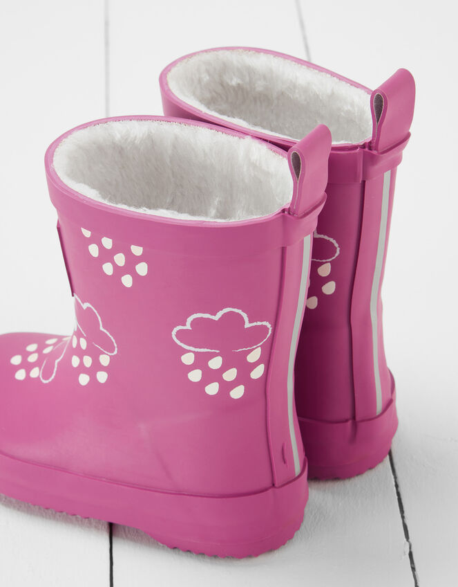 Grass and Air Colour-Revealing Wellies, Pink (BRIGHT PINK), large