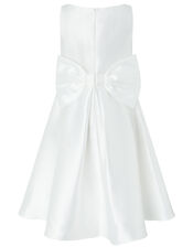 Betty Twill Bow Occasion Dress, Ivory (IVORY), large