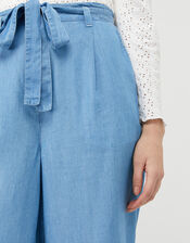Tally Cropped Trousers in LENZING™ TENCEL™, Blue (DENIM BLUE), large