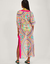 Mosaic Print Maxi Kaftan, Pink (PINK), large