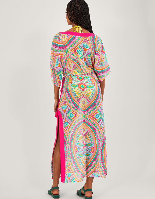 Mosaic Print Maxi Kaftan, Pink (PINK), large