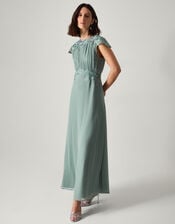 Elodie Lace Chiffon Bridesmaid Dress, Green (SAGE), large