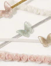 Baby Rosette and Butterfly Bandos 5 Pack, , large