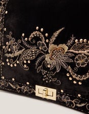 Lily Floral Embroidered Shoulder Bag, , large