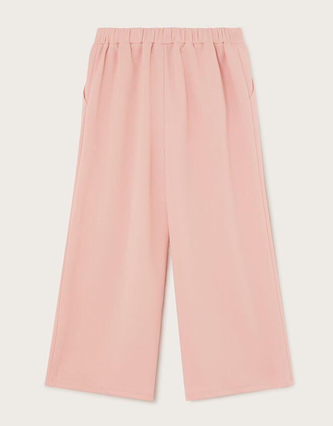 Ponte Pintuck Wide Leg Trousers, Pink (PINK), large