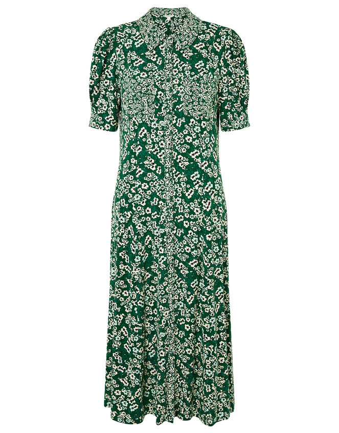 Darella Ditsy Print Jersey Shirt Dress , Green (GREEN), large